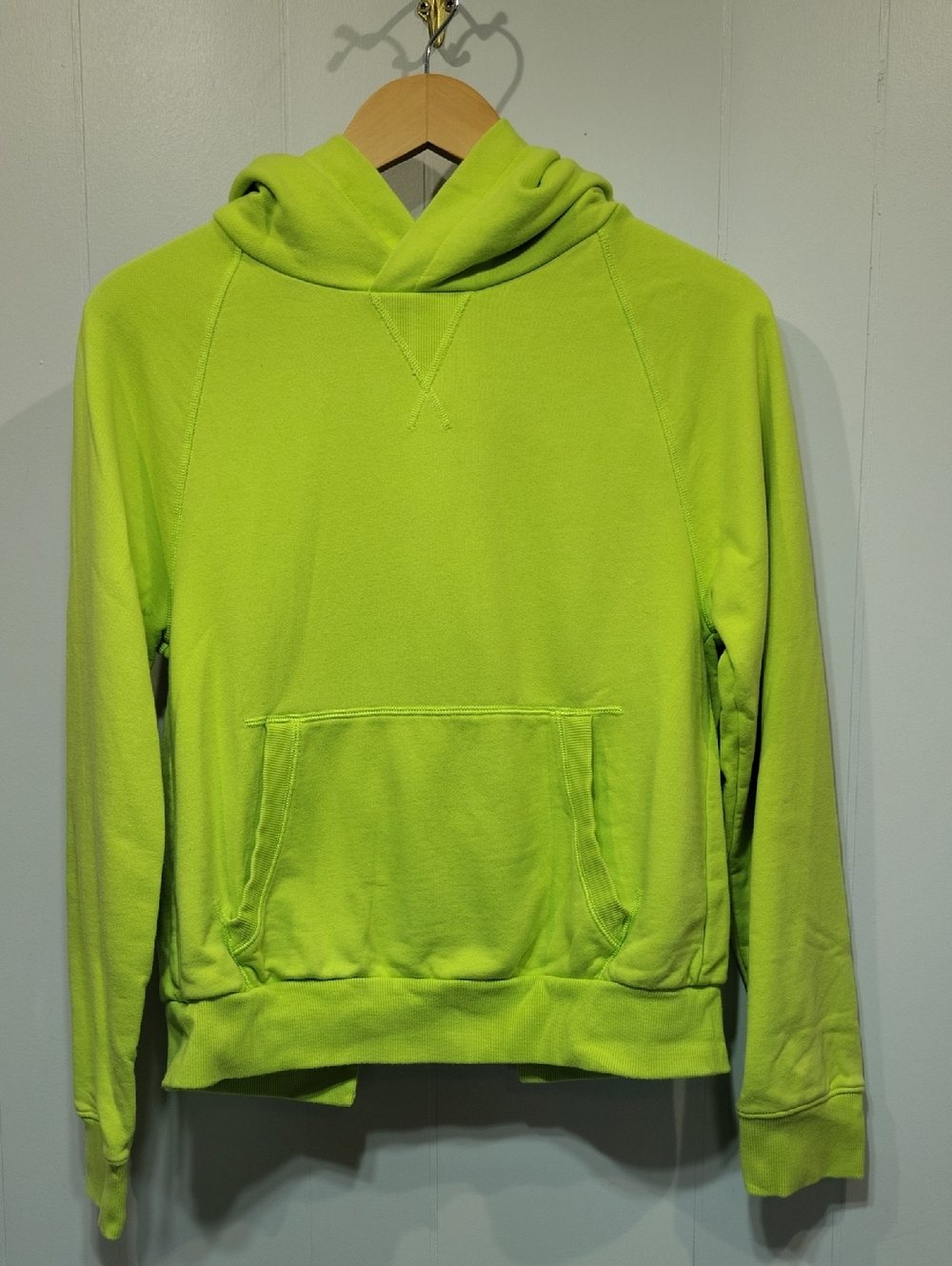 Athleta Hoodie Neon Green size Small‎ Open Back